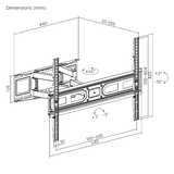 Robaxo RTM3780 gibljivi stenski TV nosilec – slika 6